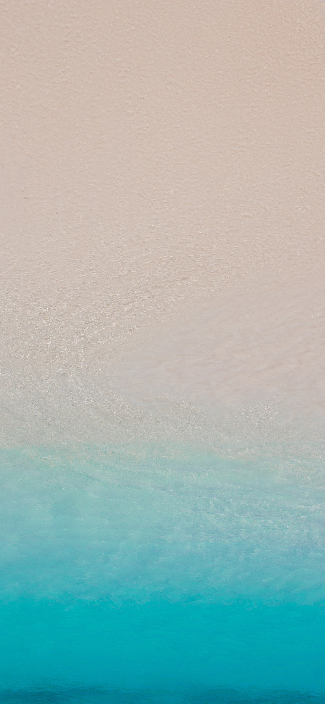 [2436×1125]景色 海岸 海水 清澈 沙滩 渐变 苹果手机壁纸图片