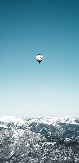 [2436x1125]景色 热气球 蔚蓝 天空 唯美 苹果手机壁纸图片