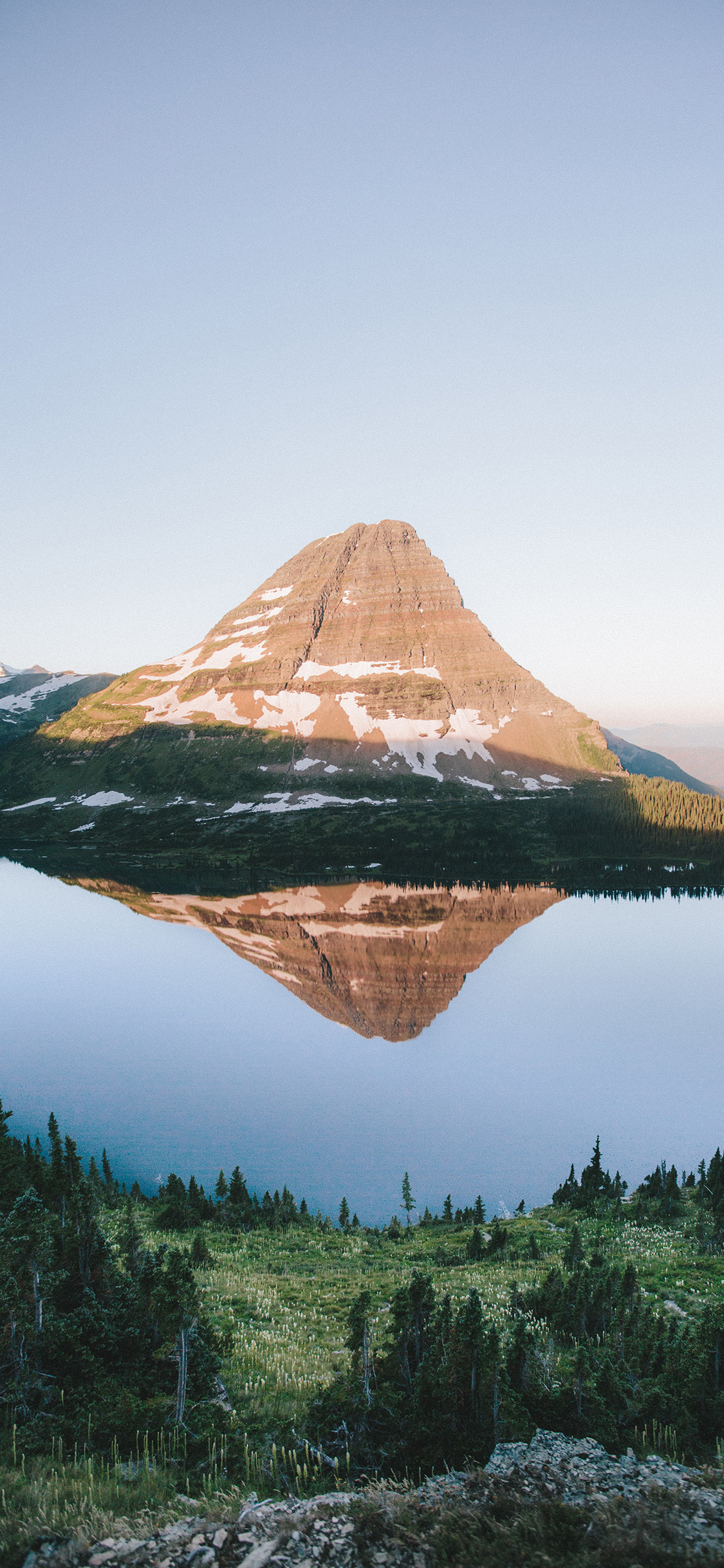 [2436×1125]景观 山水 风景 自然 倒映 苹果手机壁纸图片
