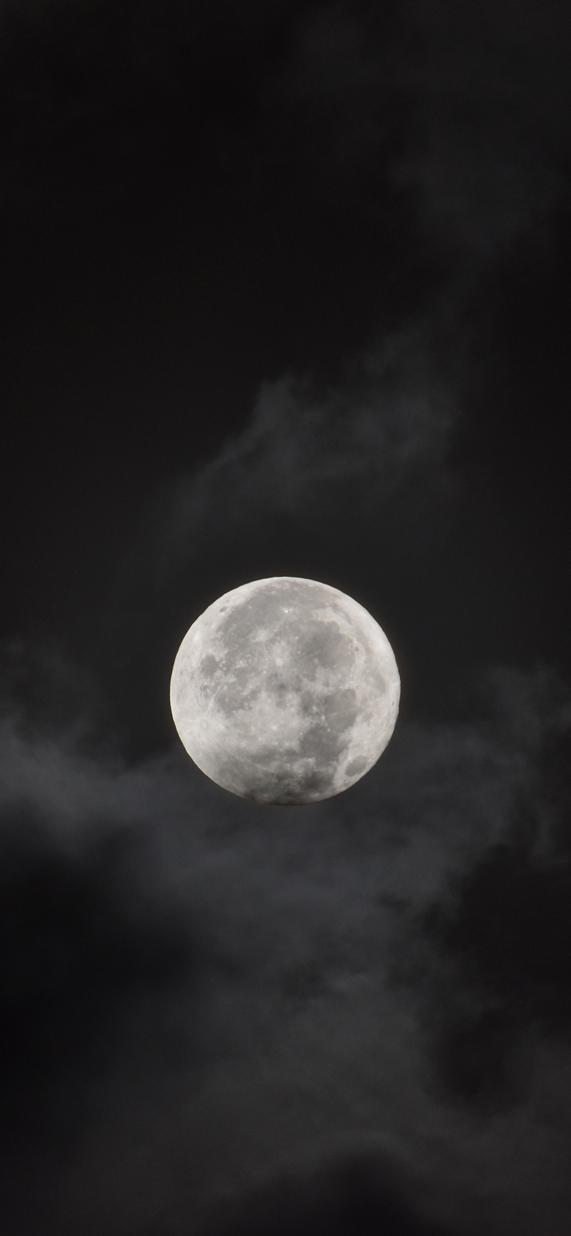 [2436×1125]月亮 黑夜 云 天空 苹果手机壁纸图片