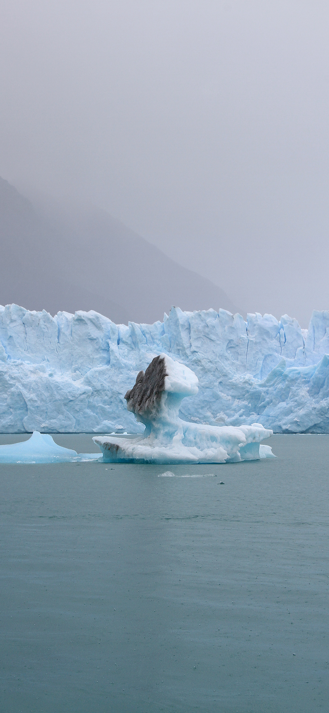 [2436×1125]极地 冰川 积雪 冰山一角 苹果手机壁纸图片