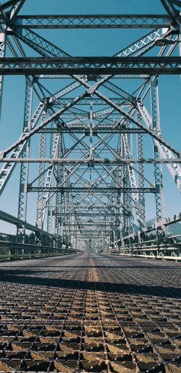 [2436x1125]桥 钢架 金属 建筑 苹果手机壁纸图片