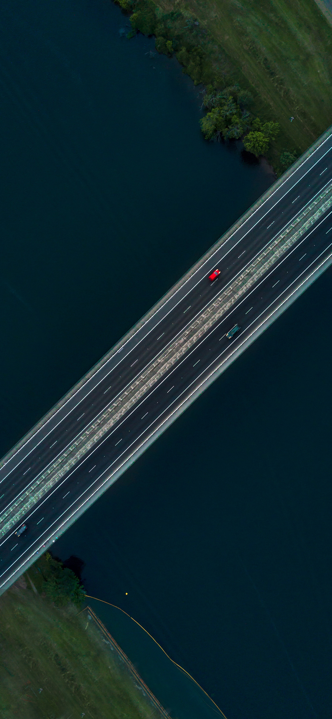 [2436×1125]桥 马路 道路 车辆 行驶 苹果手机壁纸图片