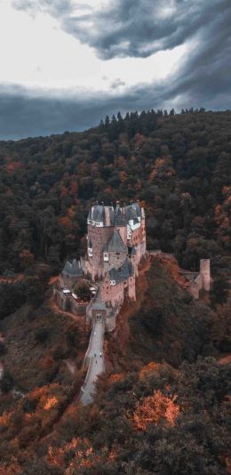 [2436x1125]森林 城堡 欧式建筑 梦幻 苹果手机壁纸图片