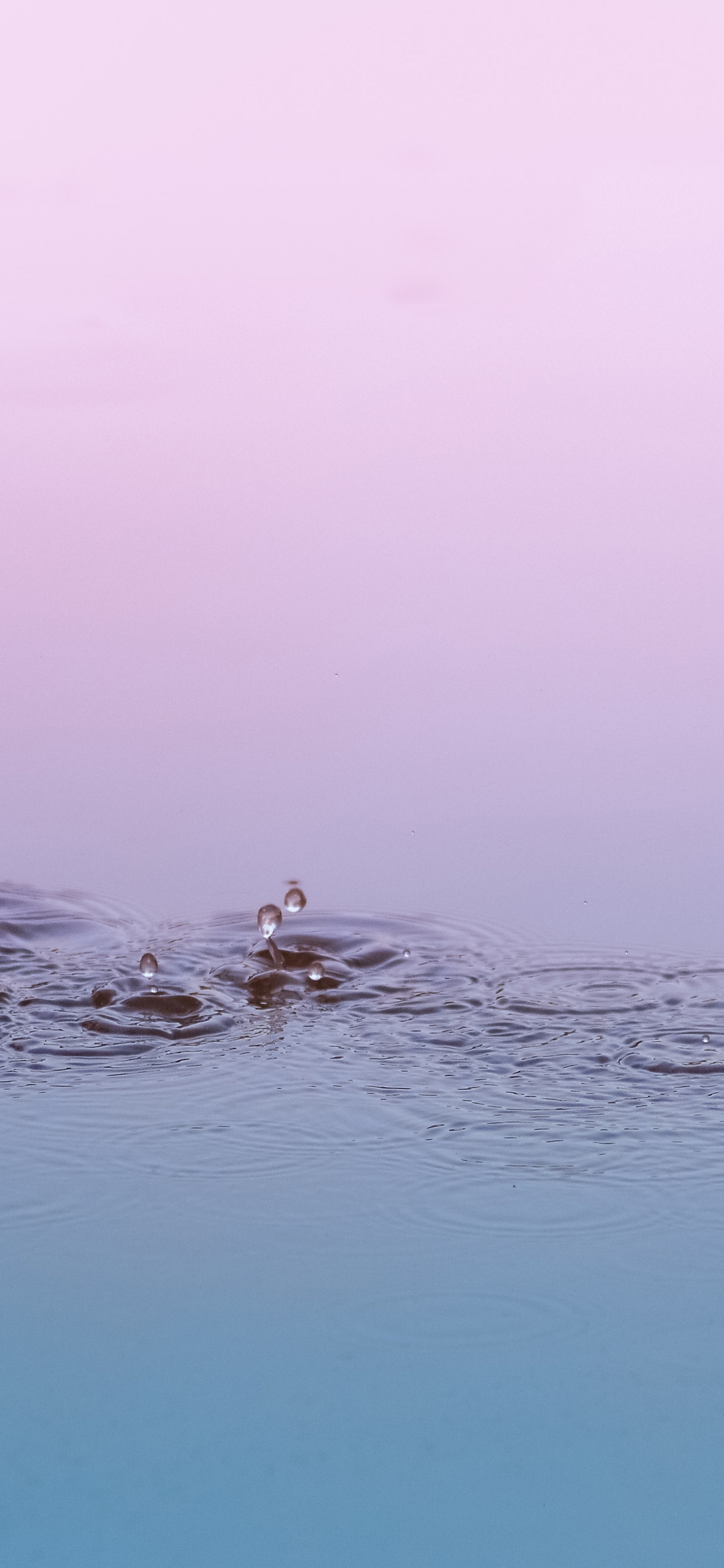 [2436×1125]水面 水滴 波纹 苹果手机壁纸图片