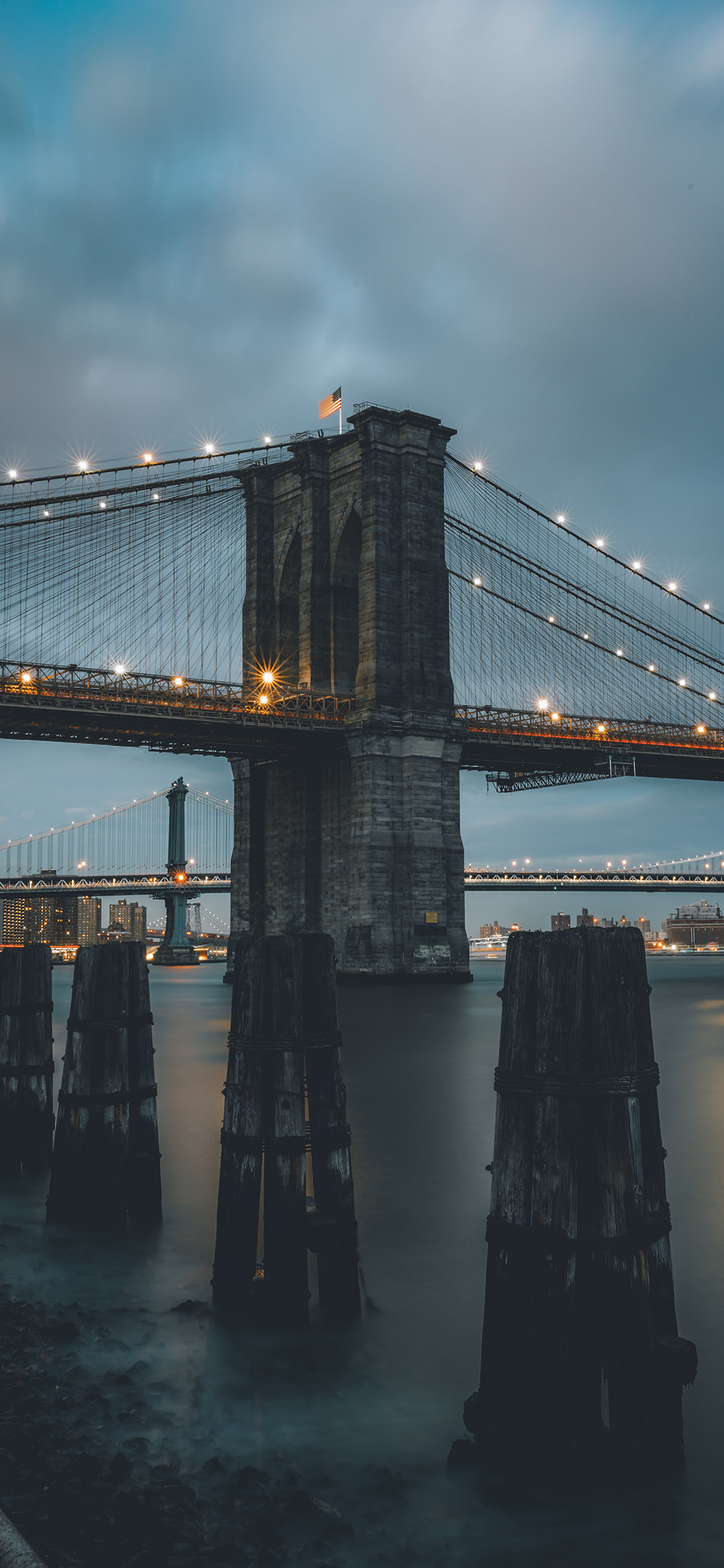 [2436×1125]江河 大桥 设计 连接 通行 苹果手机壁纸图片