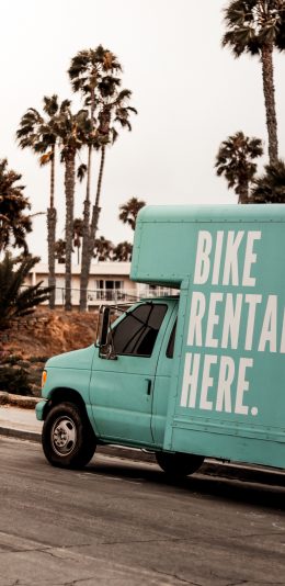 [2436x1125]汽车 道路  货车 运输 苹果手机壁纸图片