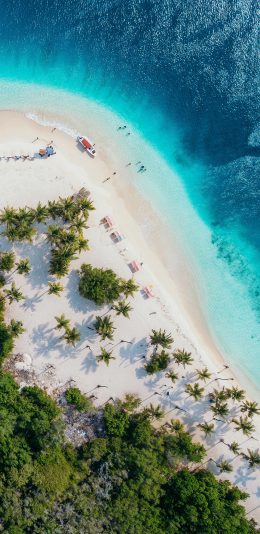 [2436x1125]沙滩 海岸 度假 热带 苹果手机壁纸图片