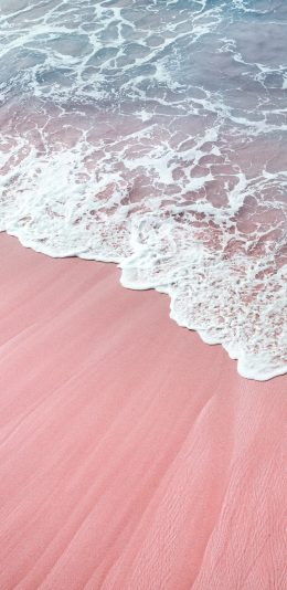 [2436x1125]沙滩 海水 海浪 海岸 苹果手机壁纸图片