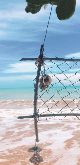 [2436x1125]沙滩 海浪 装饰 扑梦网 海浪 苹果手机壁纸图片