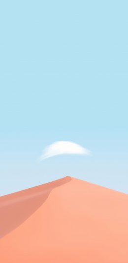 [2436x1125]沙漠 大自然 简约 云朵 苹果手机壁纸图片