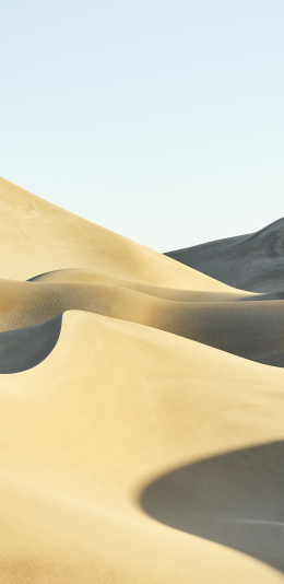 [2436x1125]沙漠 曲线 大自然 影子 苹果手机壁纸图片
