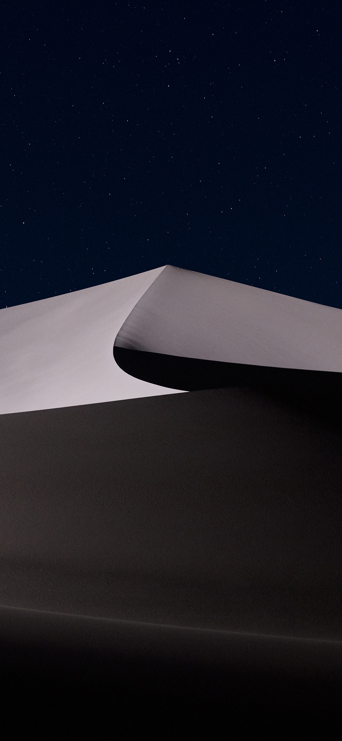 [2436×1125]沙漠 炫酷 静谧 夜空 线条 苹果手机壁纸图片