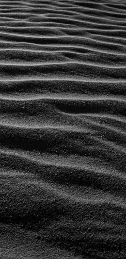 [2436x1125]沙漠 线条 黑色 大自然 苹果手机壁纸图片