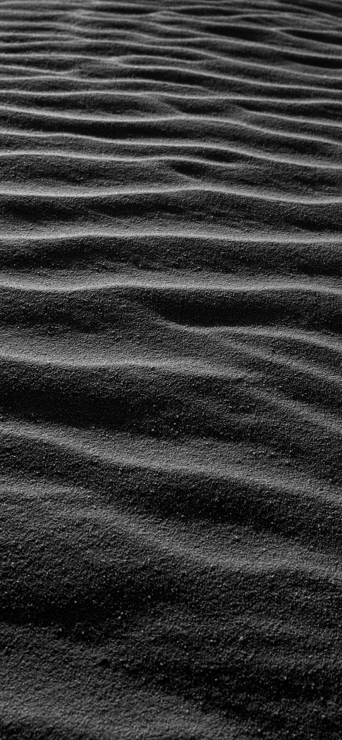 [2436×1125]沙漠 线条 黑色 大自然 苹果手机壁纸图片