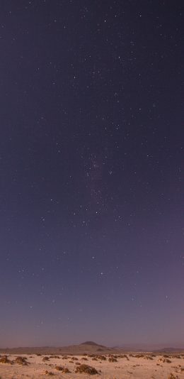 [2436x1125]沙漠 荒凉 星空 苹果手机壁纸图片