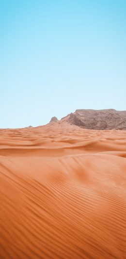 [2436x1125]沙漠 荒漠 蓝天 风化 苹果手机壁纸图片