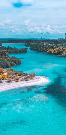 [2436x1125]河流 景色 航拍 苹果手机壁纸图片