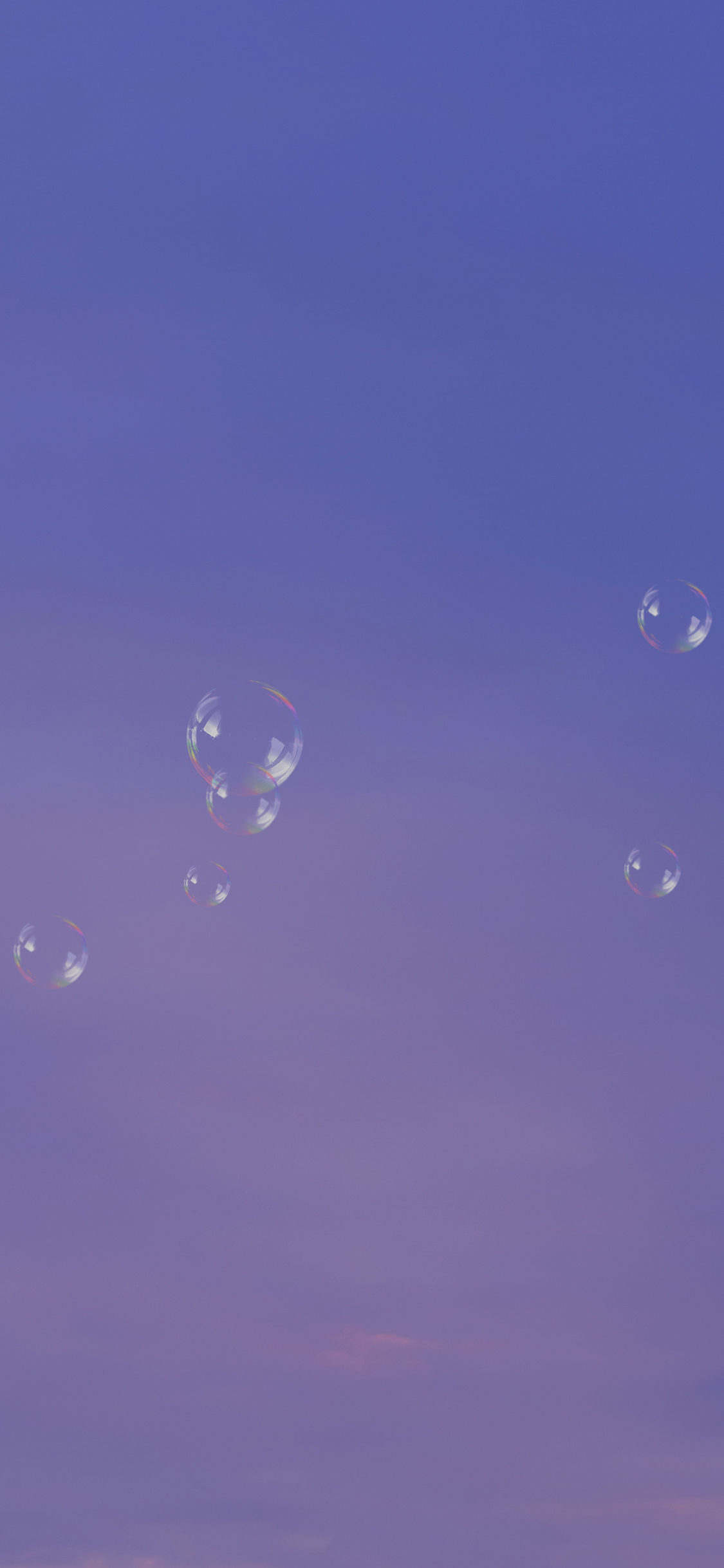[2436×1125]泡泡 漂浮 气泡  紫色 苹果手机壁纸图片