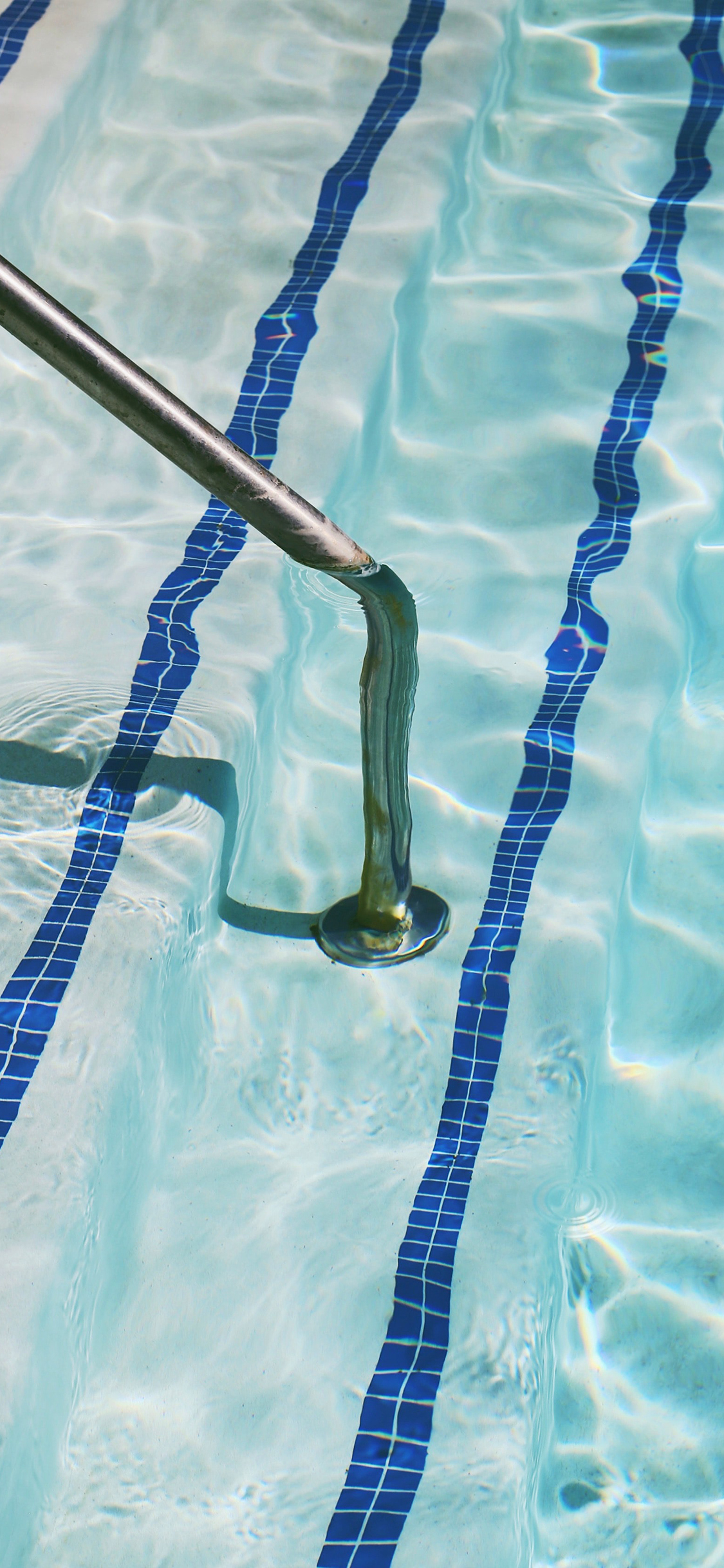 [2436×1125]泳池 池水 清澈 波光粼粼 苹果手机壁纸图片