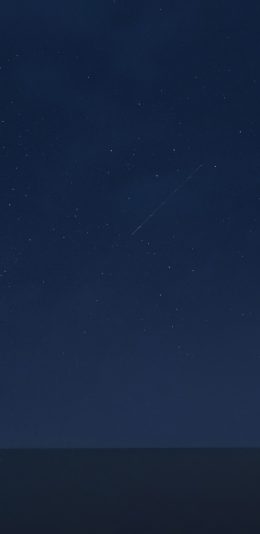 [2436x1125]流星 蓝色 夜空 星空 唯美 苹果手机壁纸图片