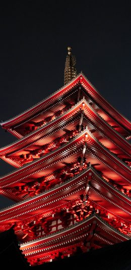 [2436x1125]浅草寺 寺庙 日本 地标 苹果手机壁纸图片