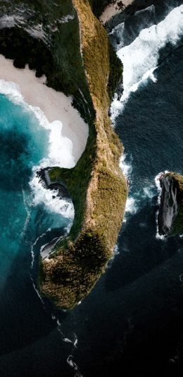 [2436x1125]海岛 大海  海岸 海峡 海浪 海洋 苹果手机壁纸图片