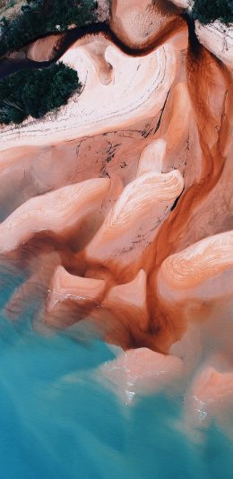 [2436x1125]海岸 海水 沙滩 大自然 苹果手机壁纸图片