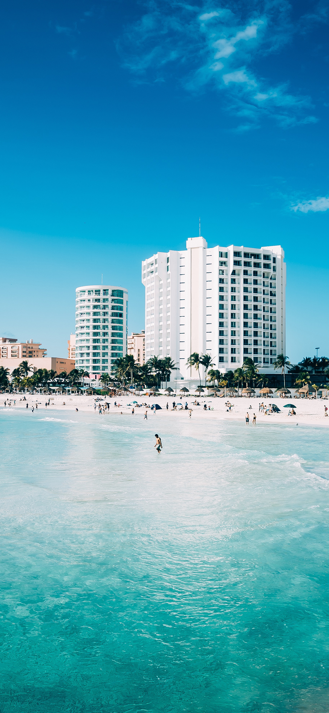 [2436×1125]海岸 海水 沙滩 海滨 苹果手机壁纸图片