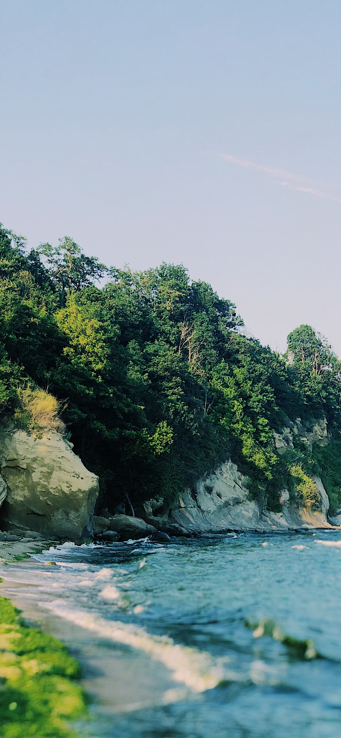 [2436×1125]海岸 海边 景色 海浪 苹果手机壁纸图片