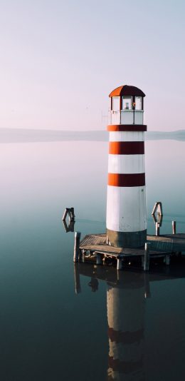 [2436x1125]海岸 灯塔 建筑 信号塔 苹果手机壁纸图片