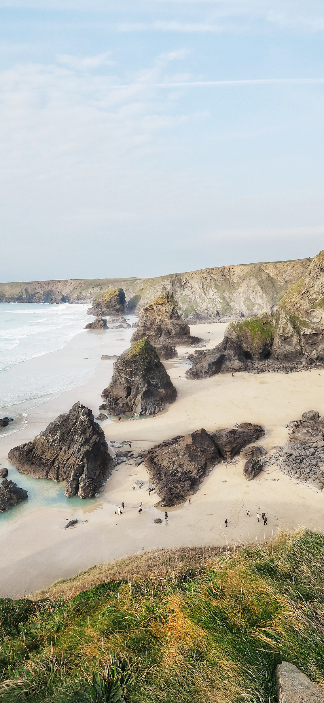 [2436×1125]海岸 砂石 沙滩 海岸线 苹果手机壁纸图片