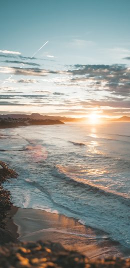 [2436x1125]海岸 还阿兰 海边 夕阳