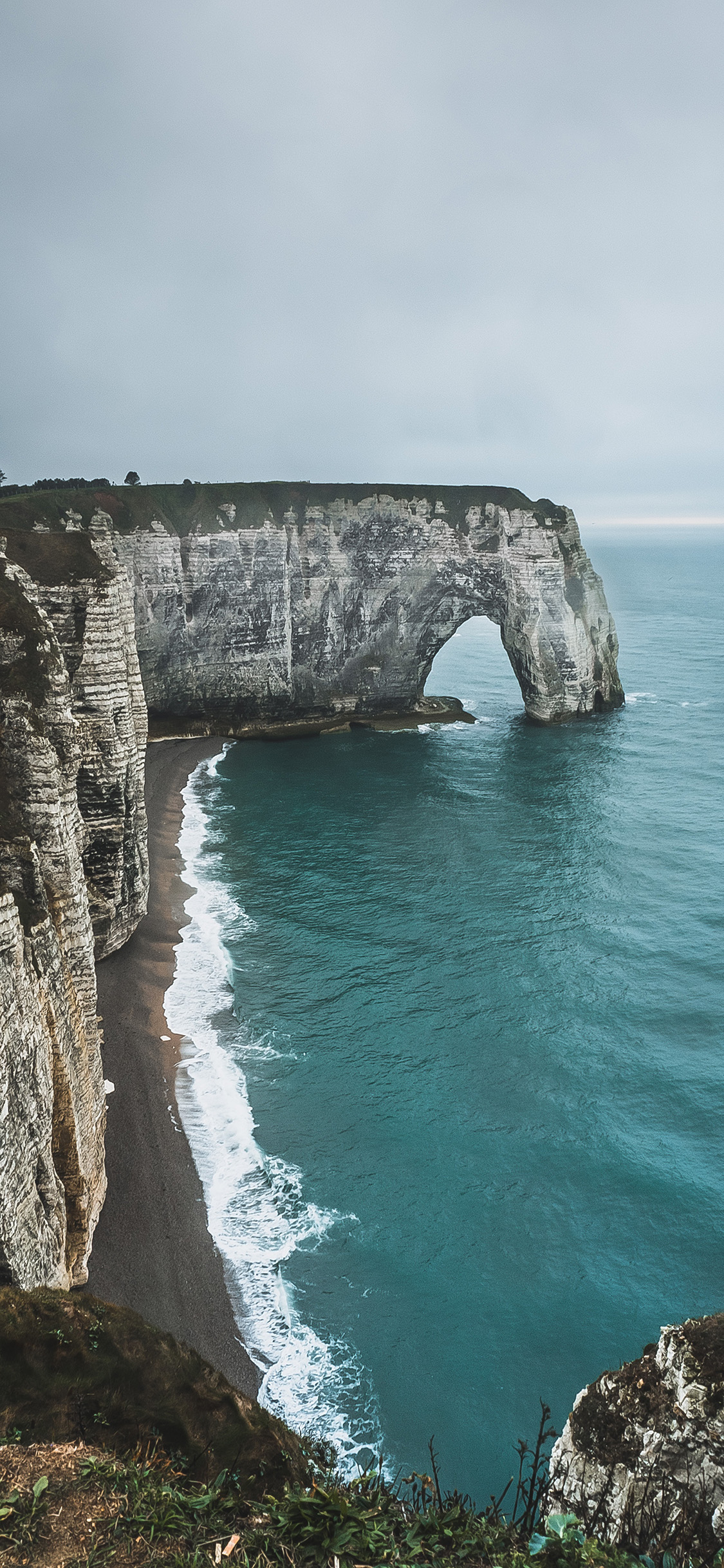 [2436×1125]海峡 海水 浪花 自然 苹果手机壁纸图片