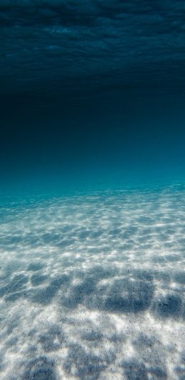 [2436x1125]海底 海水 湛蓝 深海 苹果手机壁纸图片