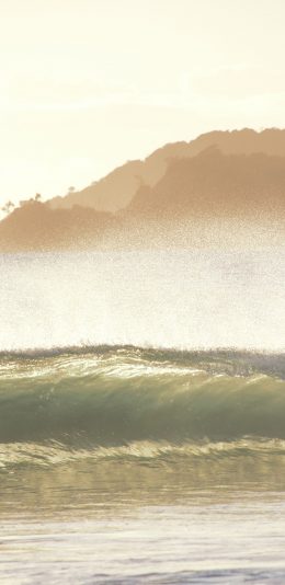 [2436x1125]海景 海水 海浪 翻涌 苹果手机壁纸图片