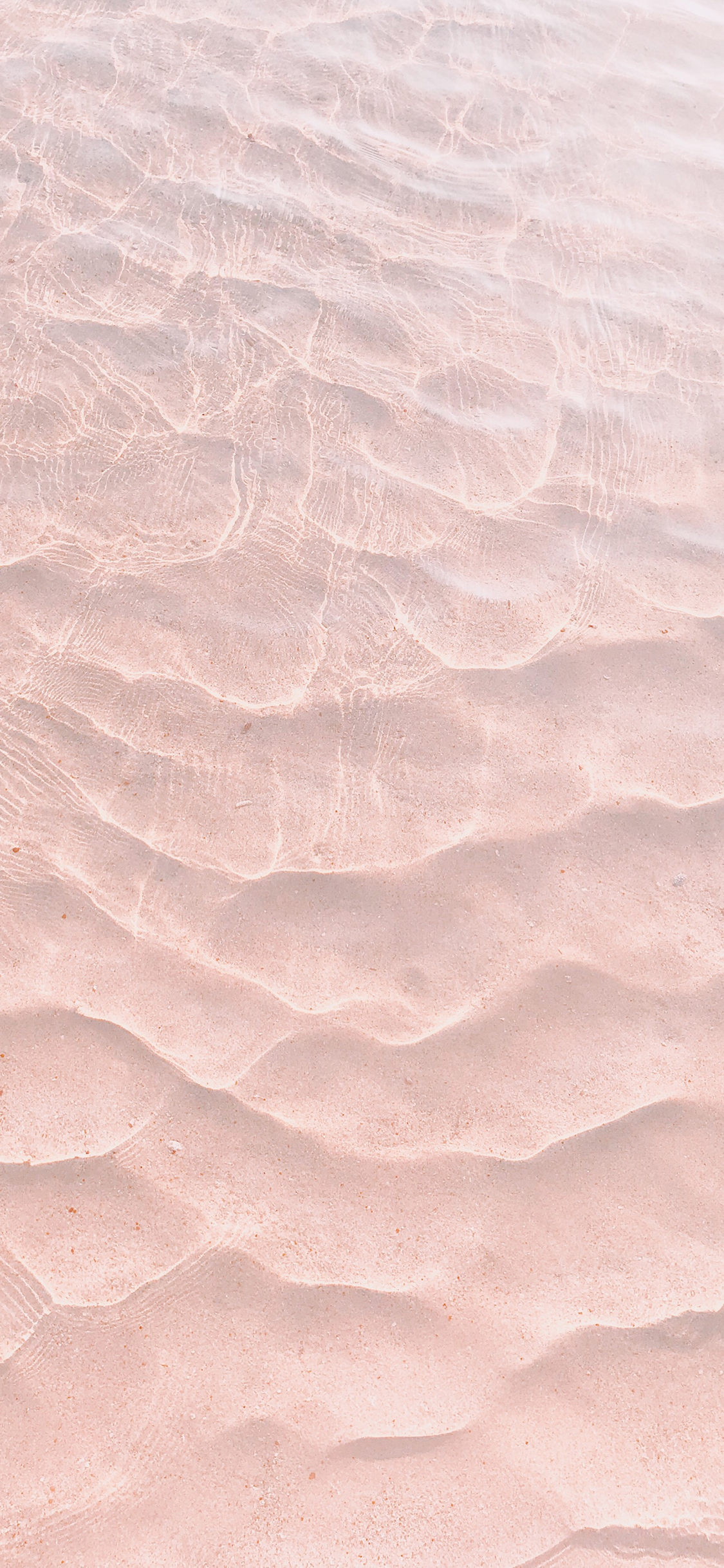 [2436×1125]海水  波纹 沙滩 清澈 苹果手机壁纸图片