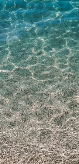 [2436x1125]海水 大海 海洋 水面 渐变 苹果手机壁纸图片