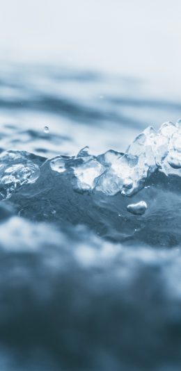 [2436x1125]海水 海浪 微距 特写 水珠 苹果手机壁纸图片