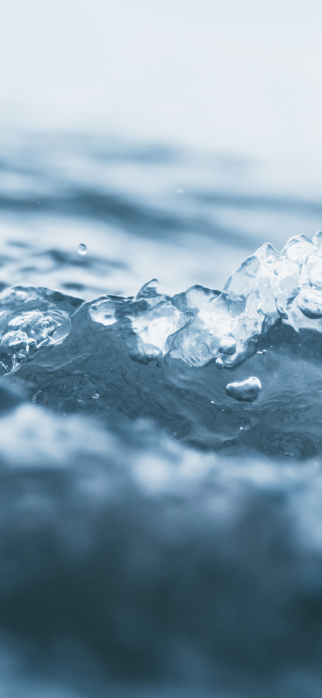 [2436×1125]海水 海浪 微距 特写 水珠 苹果手机壁纸图片