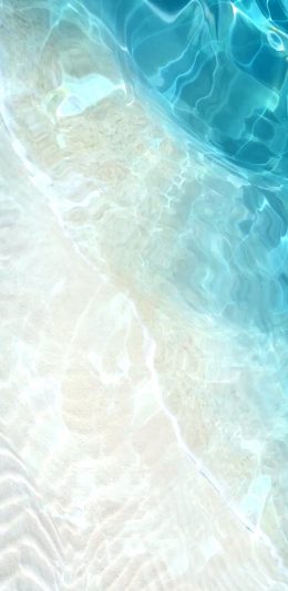 [2436x1125]海水 清澈 大海 渐变 苹果手机壁纸图片