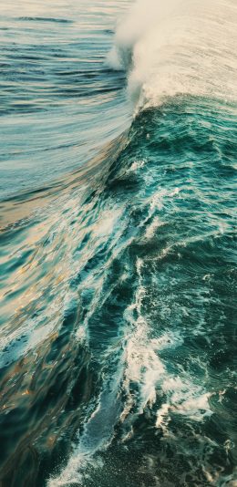 [2436x1125]海浪 大海 浪花 海水 苹果手机壁纸图片