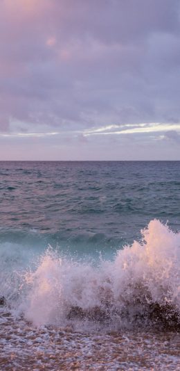 [2436x1125]海浪 大海 海洋 浪花 海水 苹果手机壁纸图片