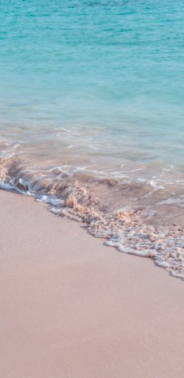 [2436x1125]海浪 海水 沙滩 清澈 苹果手机壁纸图片