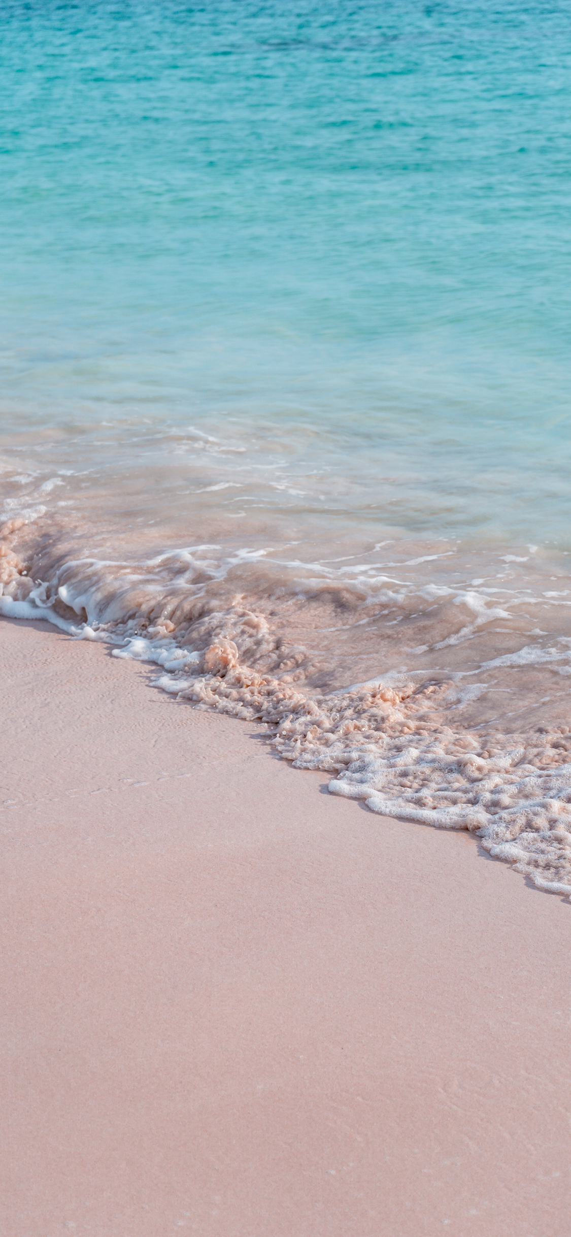 [2436×1125]海浪 海水 沙滩 清澈 苹果手机壁纸图片