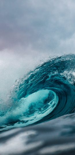 [2436x1125]海浪 海洋 大海 浪花 苹果手机壁纸图片