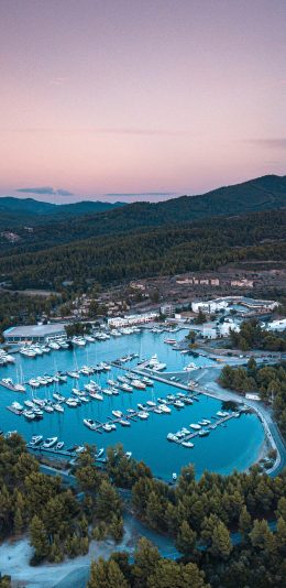 [2436x1125]海港 轮船 游轮 休闲度假 苹果手机壁纸图片