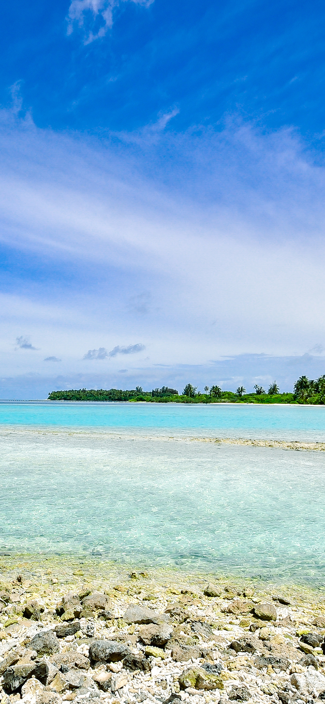 [2436×1125]海边 大海 蓝天  自然 海滩 苹果手机壁纸图片