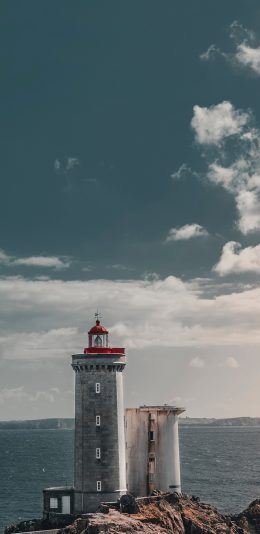 [2436x1125]海边 建筑 灯塔 信号塔 苹果手机壁纸图片