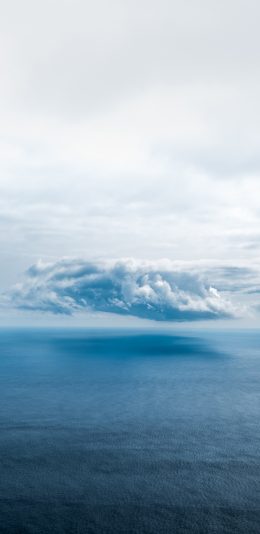 [2436x1125]海面 云层 景色 远眺 苹果手机壁纸图片